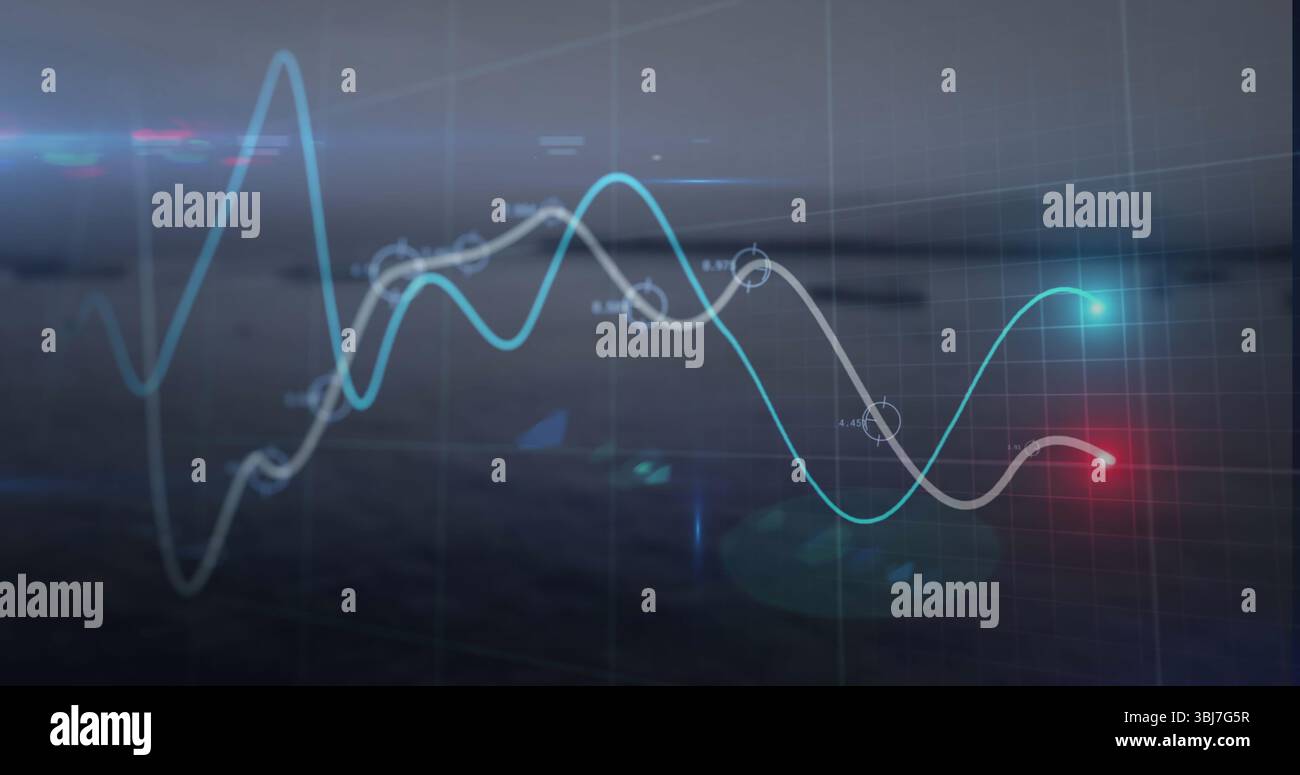 Digital data graphs glowing wave hi-res stock photography and images ...