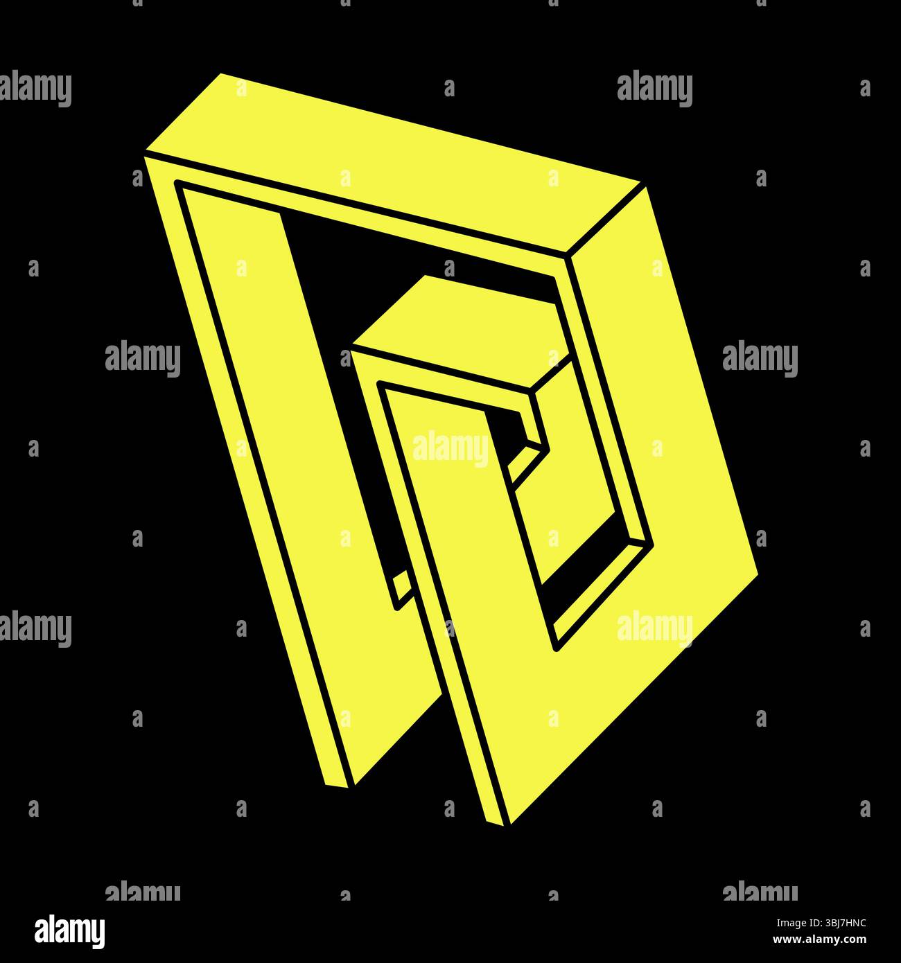 Optical illusion shapes. Optical art object. Impossible figures. Escher ...