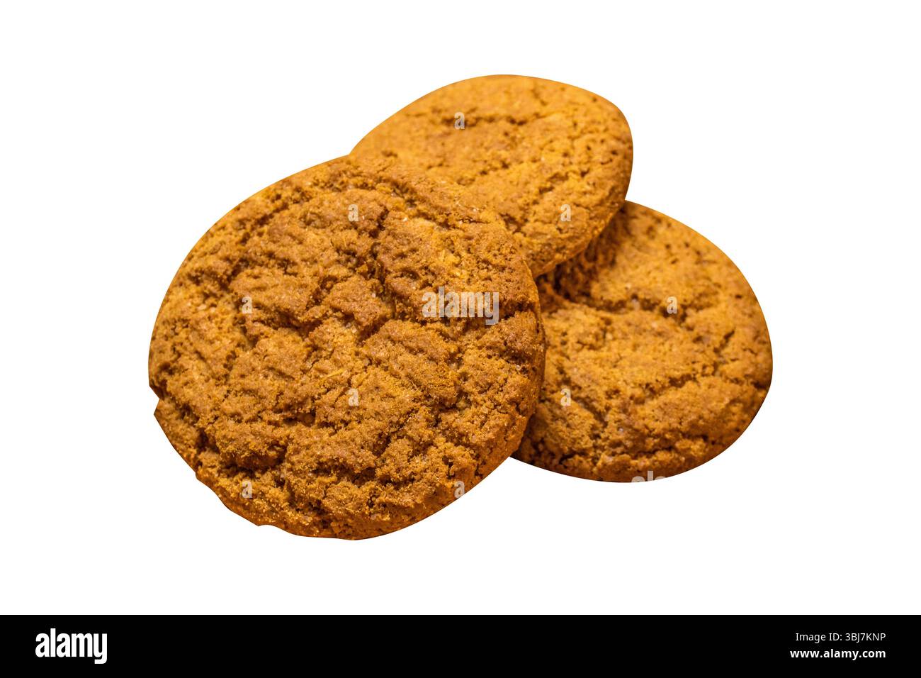 Oatmeal cookies isolated on white. Stock Photo