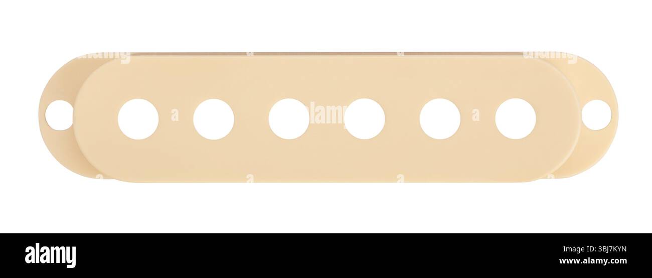 single coil pickup cover path isolated on white Stock Photo