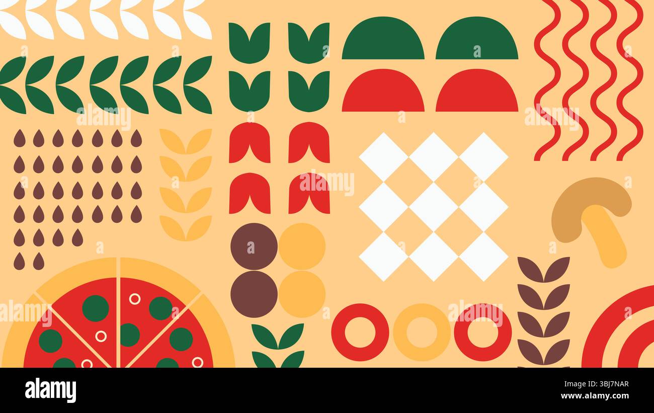 Warm kitchen icons background Stock Vector