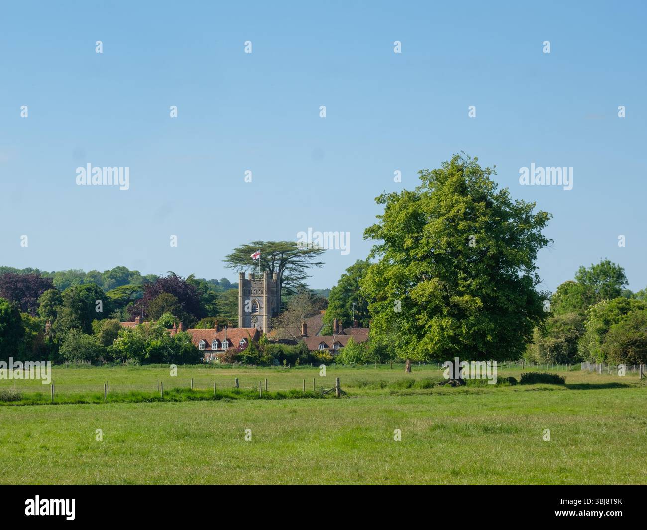 The pretty Buckinghamshire village of Hambleden Stock Photo