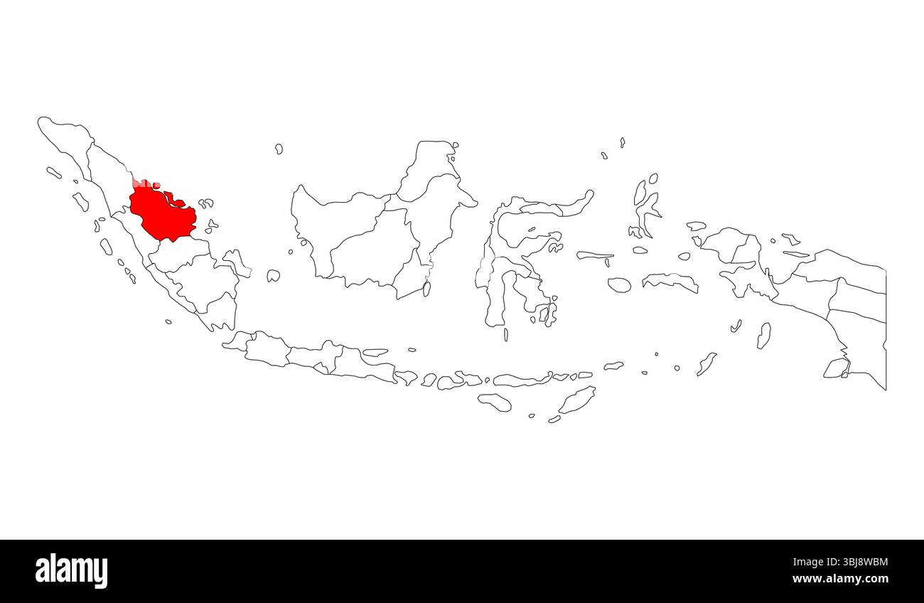 Indonesia detailed Riau map shape, Flat web graphic concept icon symbol ...