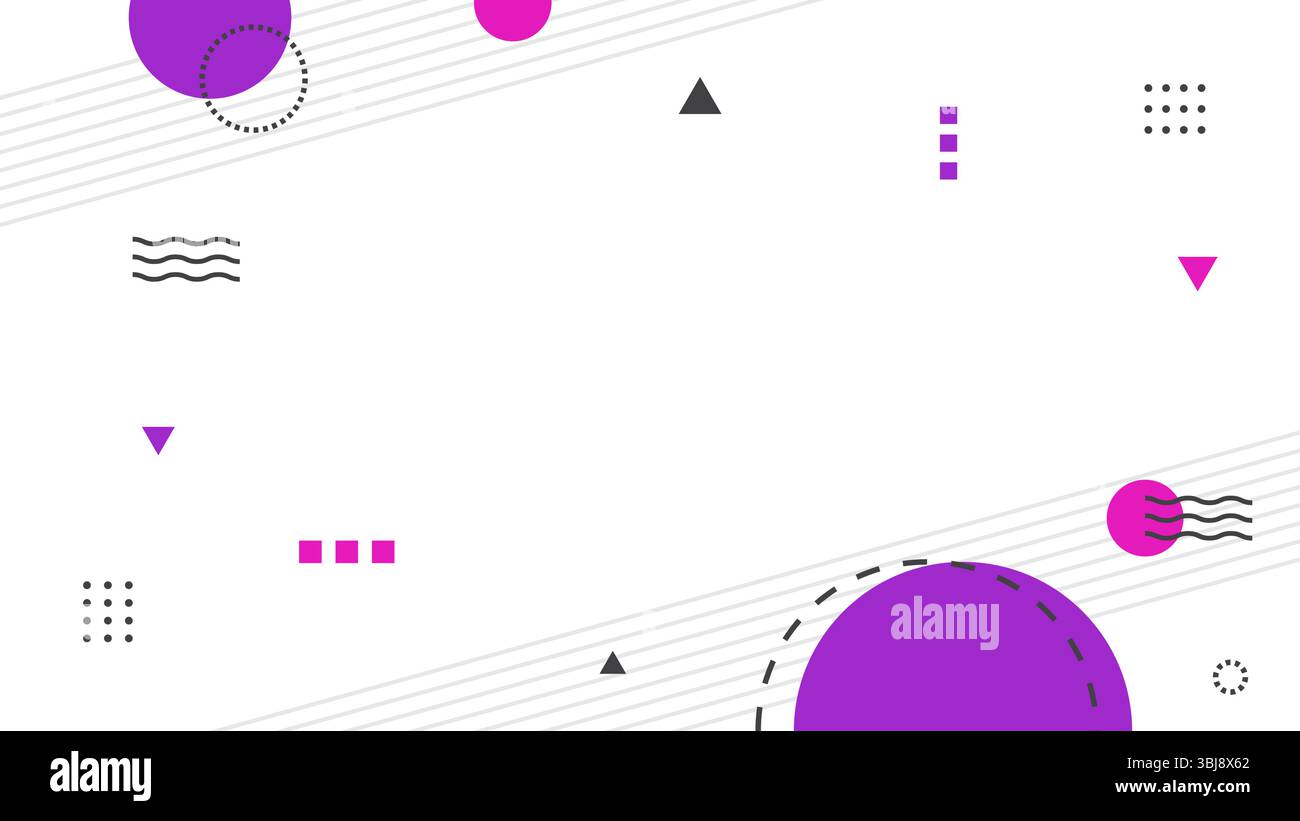Abstract purple geometry object vector background with copy space and simple design Stock Vector