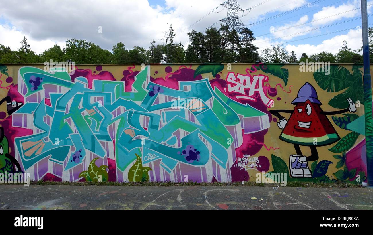 Stockholm, Sweden, June 3, 2025. Spring beast. Graffiti exhibition on ...