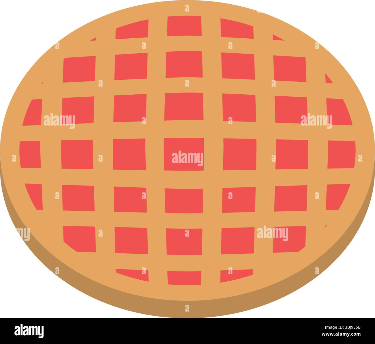 Home-made natural pie with fruit for holidays for Christmas, Thanksgiving, birthday, halloween, different celebrations. Isolated Vector Illustration. Stock Vector