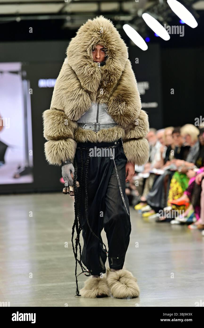 London, UK. 14th June, 2025. De Montfort University's graduate students will be showcasing their work at the Graduate Fashion Week 2025 in London, UK. (Photo by ������/See Li/Picture Capital) Credit: See Li/Picture Capital/17�Թ����� Live News Stock Photo