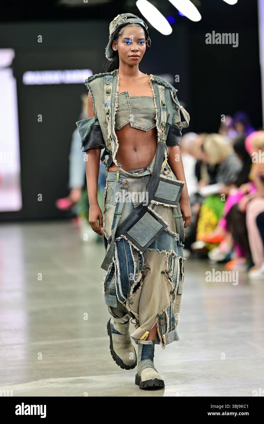 London, UK. 14th June, 2025. De Montfort University's graduate students will be showcasing their work at the Graduate Fashion Week 2025 in London, UK. (Photo by ������/See Li/Picture Capital) Credit: See Li/Picture Capital/17�Թ����� Live News Stock Photo