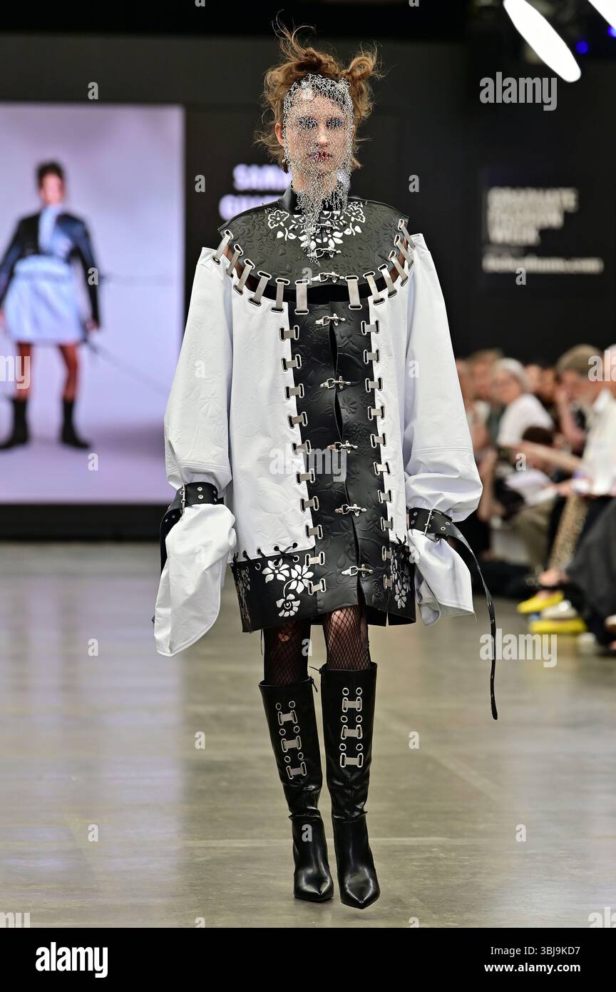 London, UK. 14th June, 2025. De Montfort University's graduate students will be showcasing their work at the Graduate Fashion Week 2025 in London, UK. (Photo by ������/See Li/Picture Capital) Credit: See Li/Picture Capital/17�Թ����� Live News Stock Photo