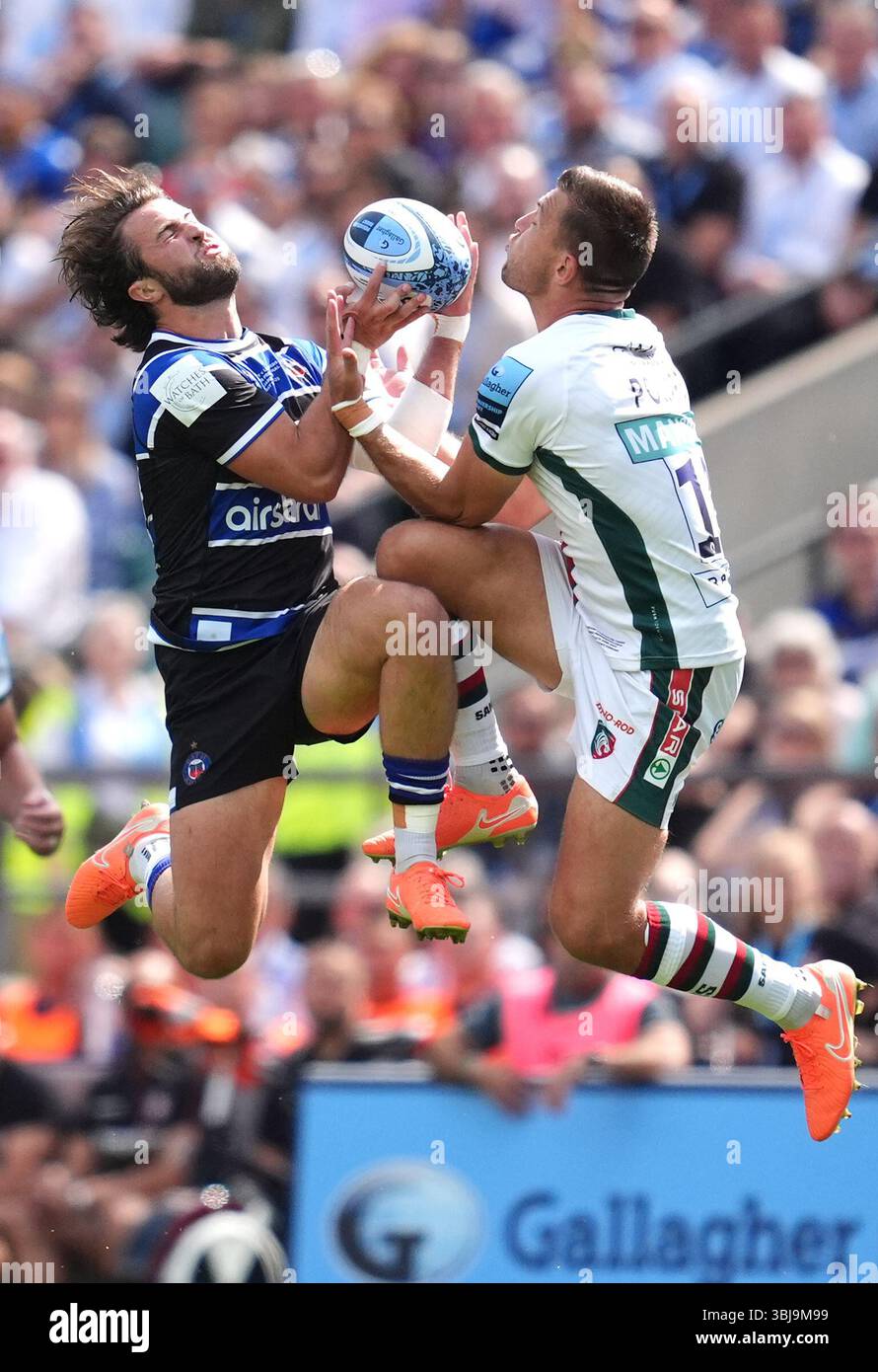Photo Rugby Vintage - Martin Johnson (Leicester Tigers) En Action - Années 90