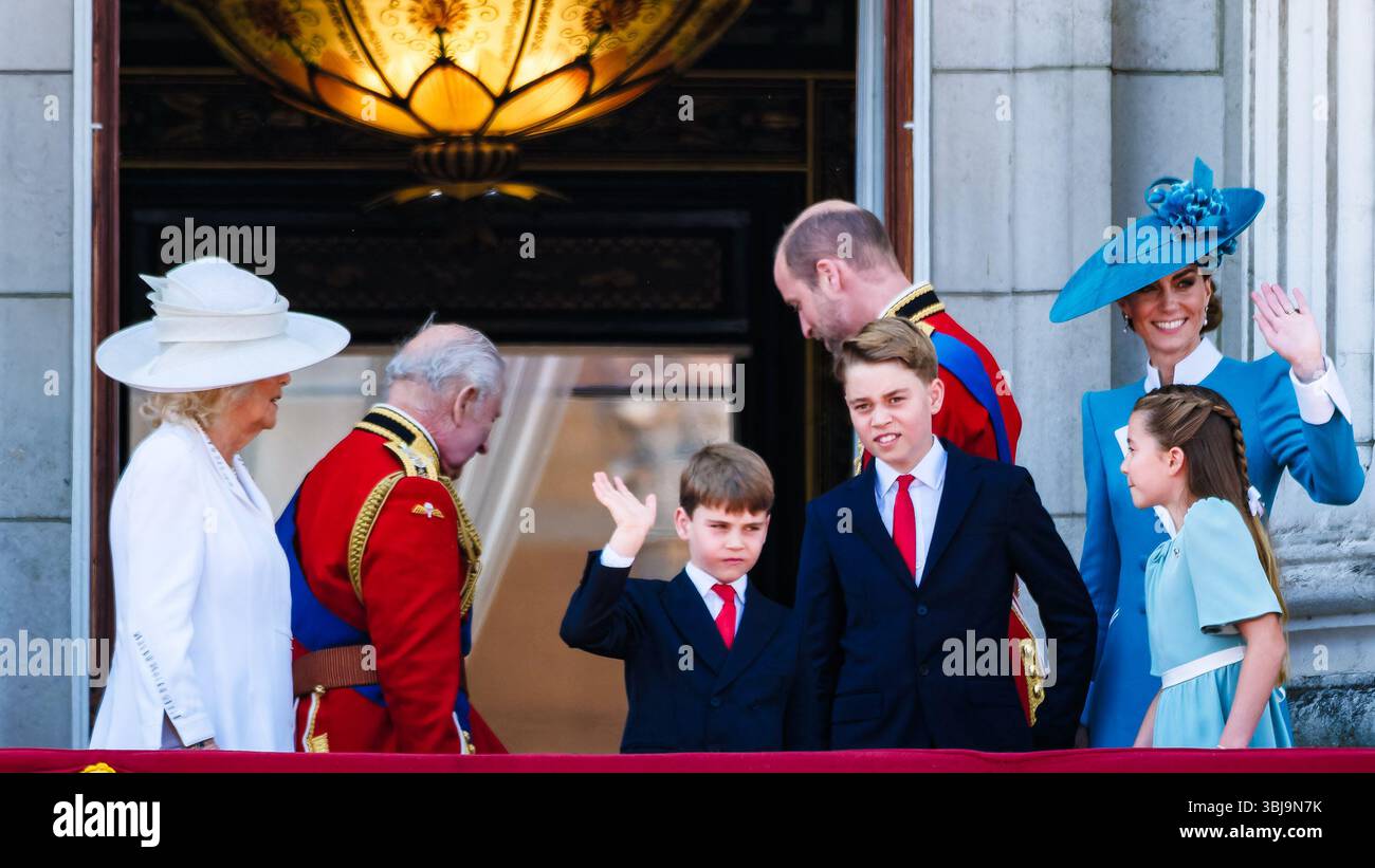 London, UK. 14th June, 2025. Queen Camilla, King Charles III, Prince ...