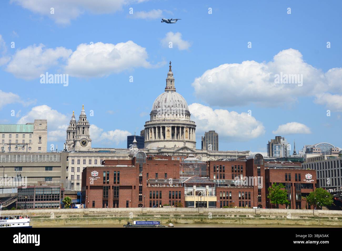 London Flying Activity An A400 plane taking part in the Trooping the Colour Flypast 2025 ...