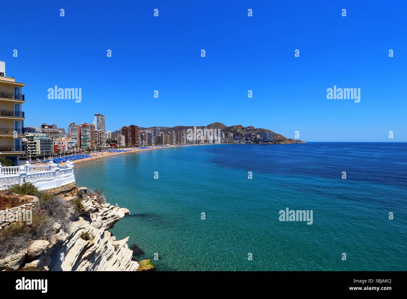 Benidorm beachfront skyline high rise hi-res stock photography and ...