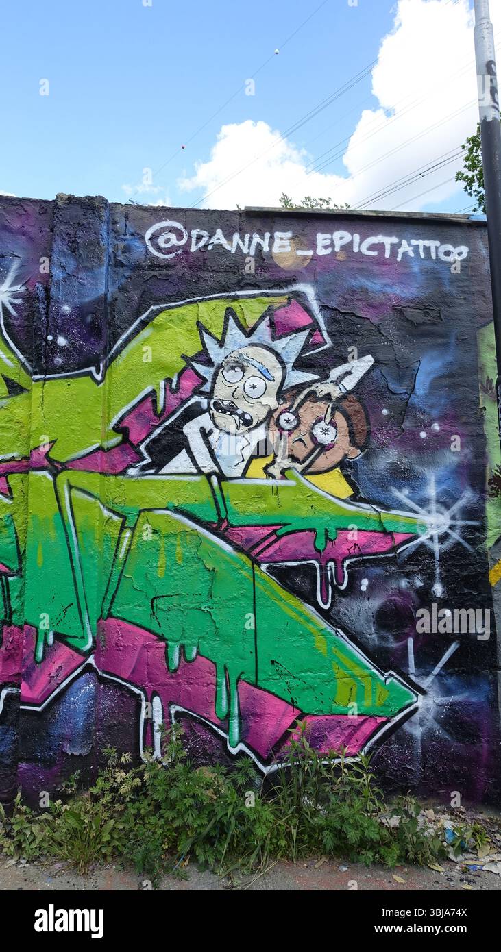 Stockholm, Sweden, June 3, 2025. Spring beast. Graffiti exhibition on ...