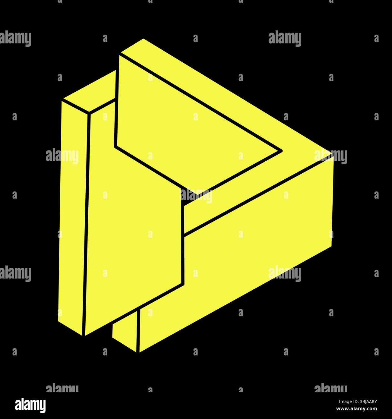 Optical illusion shapes. Escher style. Optical art object. Impossible ...