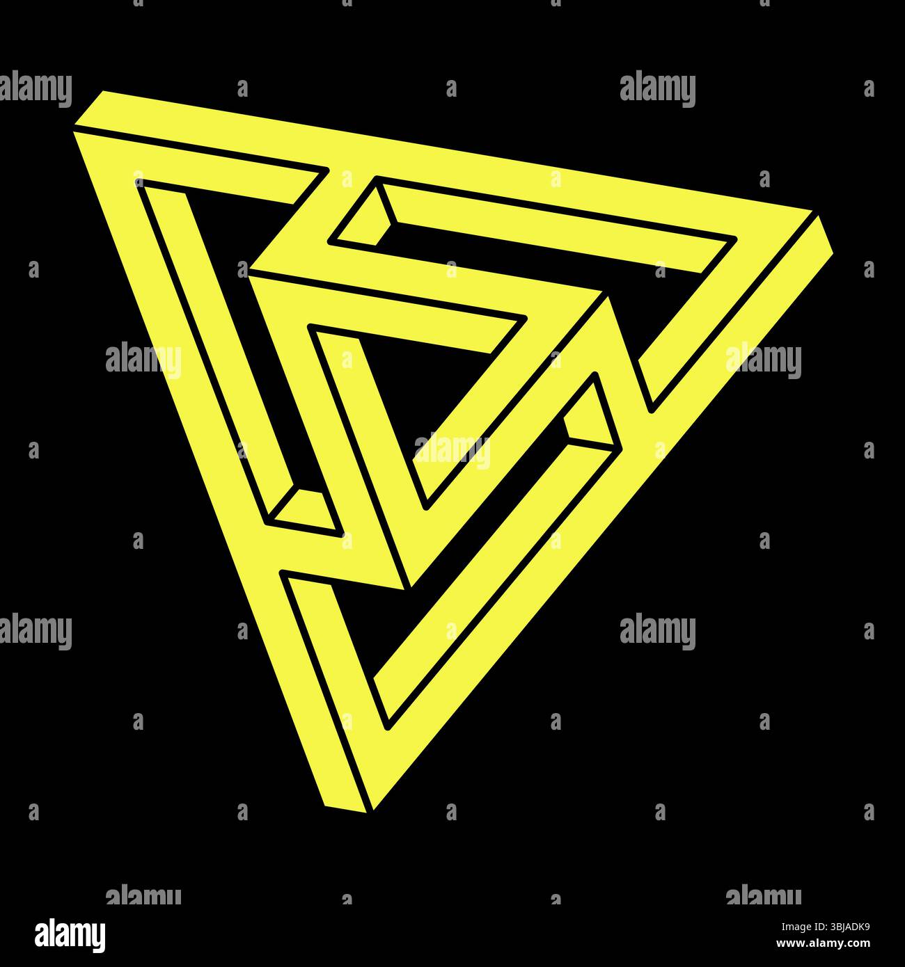 Optical illusion object. Impossible shapes. Web design element. Line design. Optical art. Geometric figures. Escher style.  Stock Vector