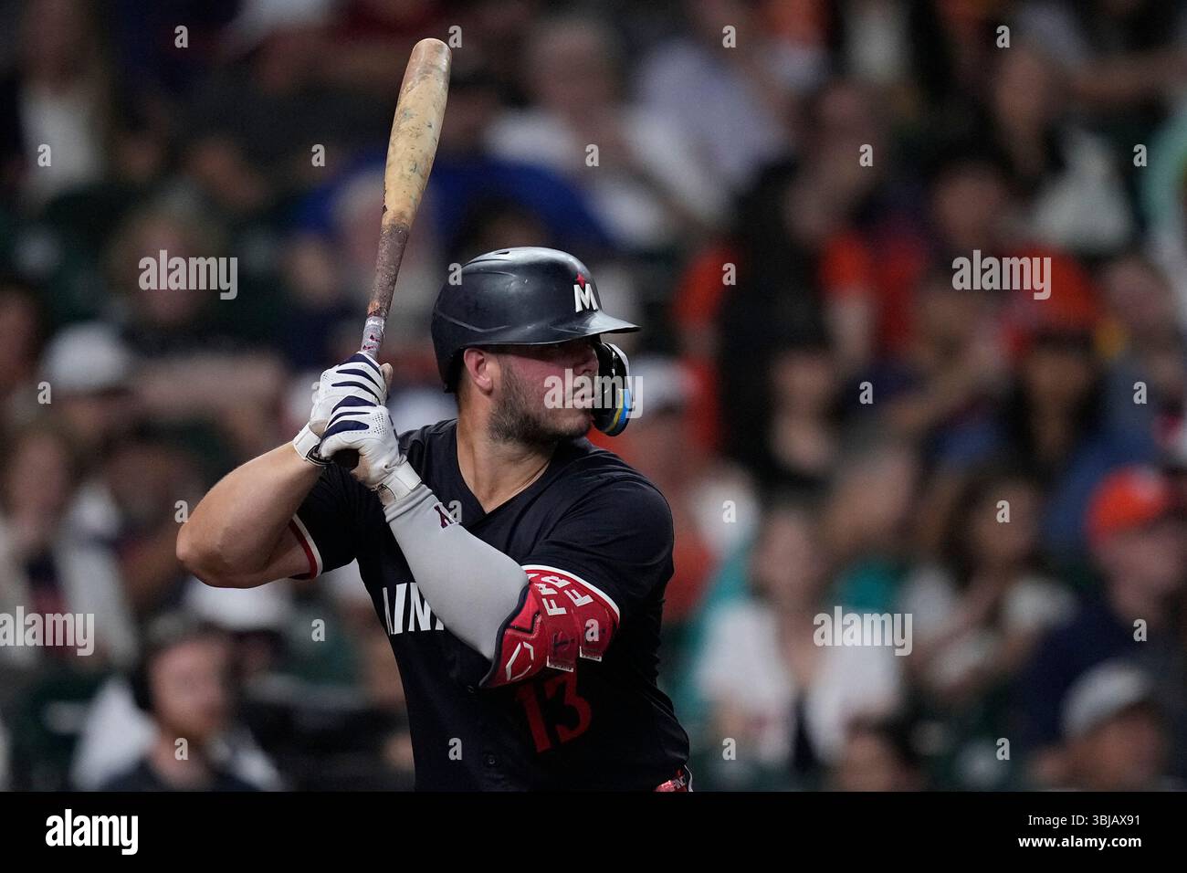 Minnesota Twins' Ty France bats during the sixth inning of a baseball ...
