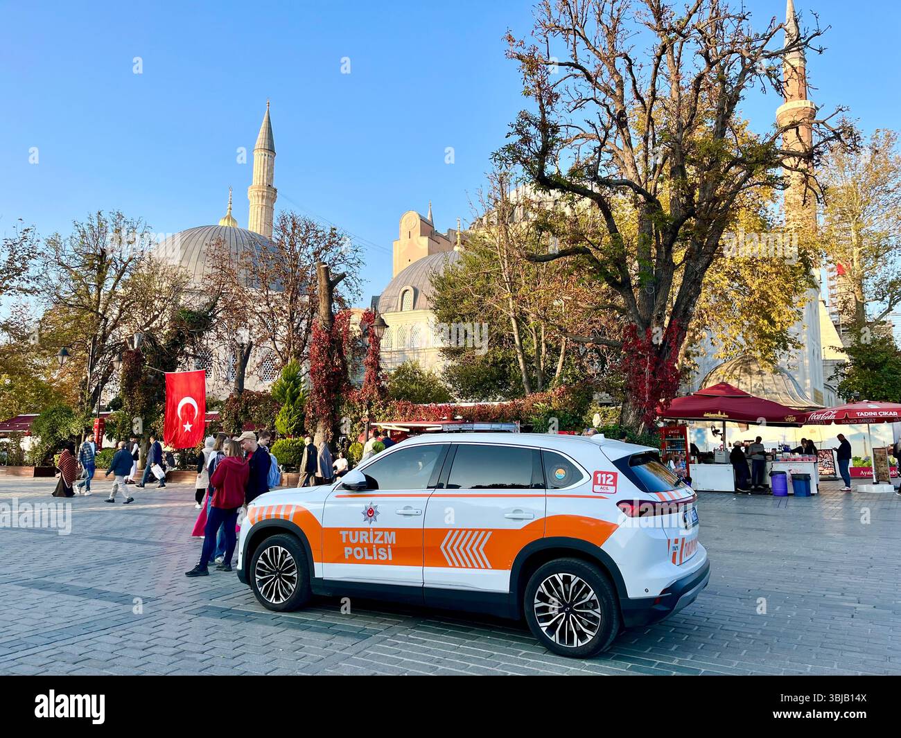 Tourist Police, Istanbul, Turkey - Smartphone Captured Stock Image