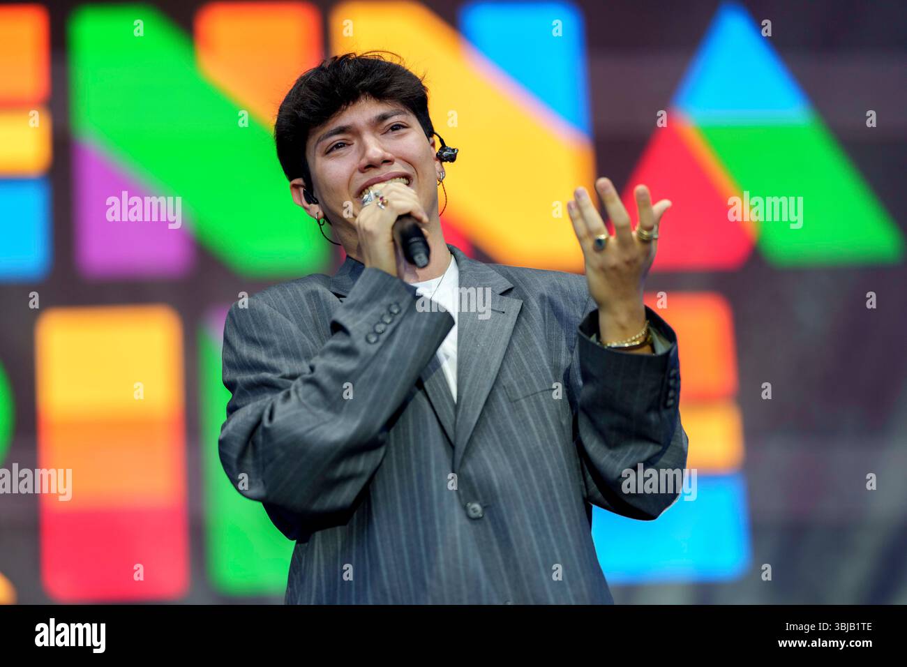 JJ, Eurovision Song Contest winner 2025, performing his song Wasted ...