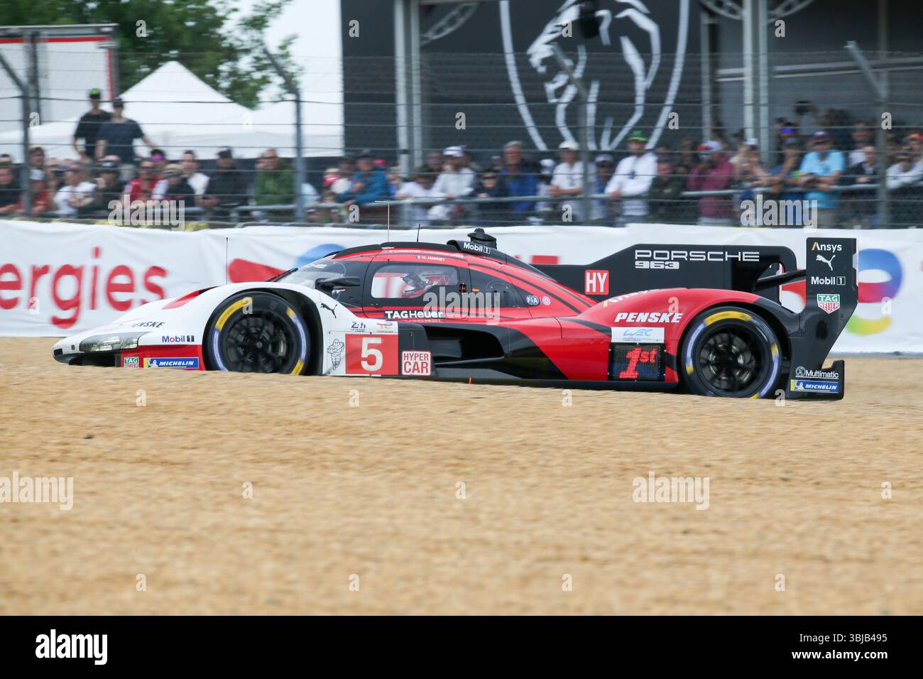 Le Mans, France. 14 Jun, 2025. Porsche Penske Motorsport (5) Julien Andlauer (FRA) Michael Christensen (DEN) Mathieu Jaminet (FRA), during the 24h of Le Mans 2025, Le Mans, France. Credit: Gabriele Lanzo / Alessio Morgese / Alamy live news Stock Photo