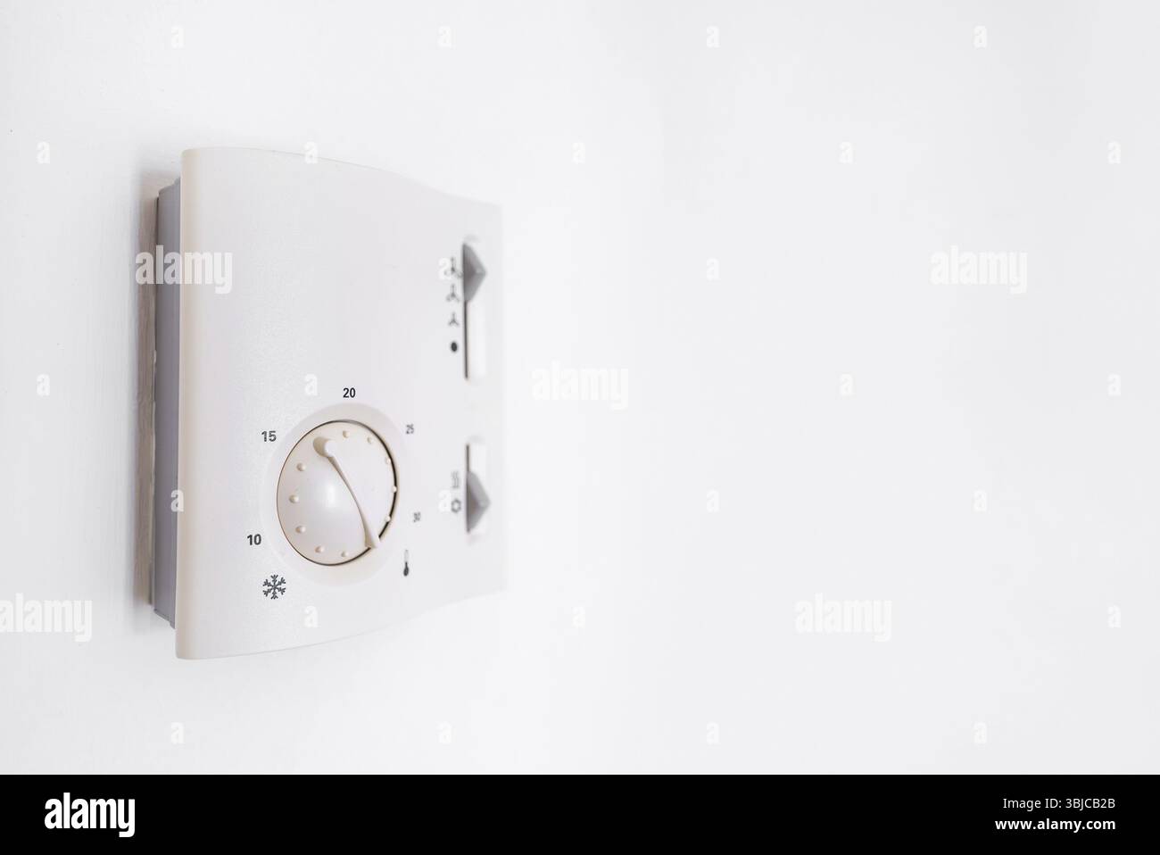 Control panel for built-in air conditioners on the wall Stock Photo