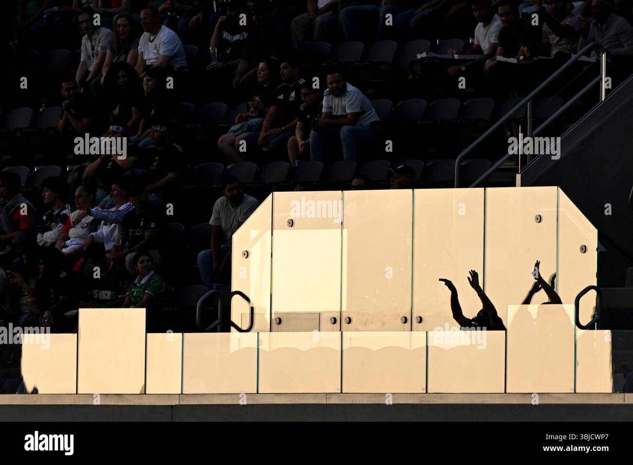 Fans do the wave at SoFi Stadium during a CONCACAF Gold Cup soccer ...