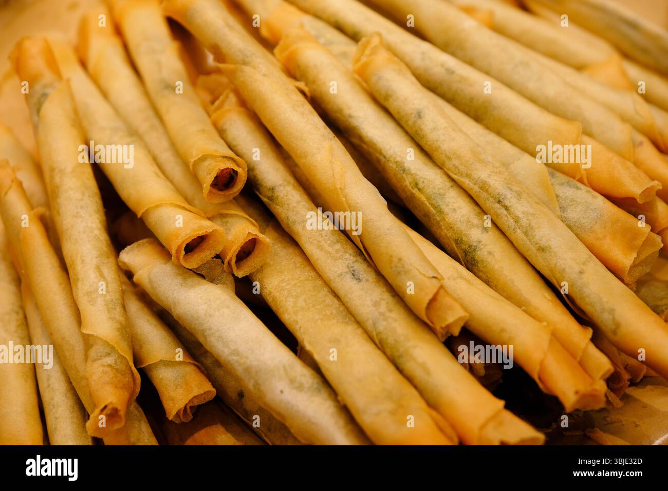 fried spring rolls, traditional Chinese food Stock Photo