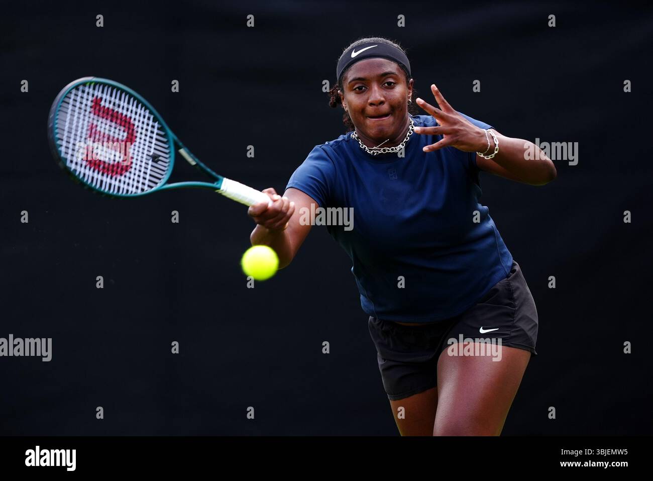 Hailey Baptiste during the Women's Qualifying Round 1 match against Laura Siegemund during the second qualifying day for the Lexus Nottingham Open at the Lexus Nottingham Tennis Centre, Nottingham. Picture date: Sunday June 15, 2025. Stock Photo