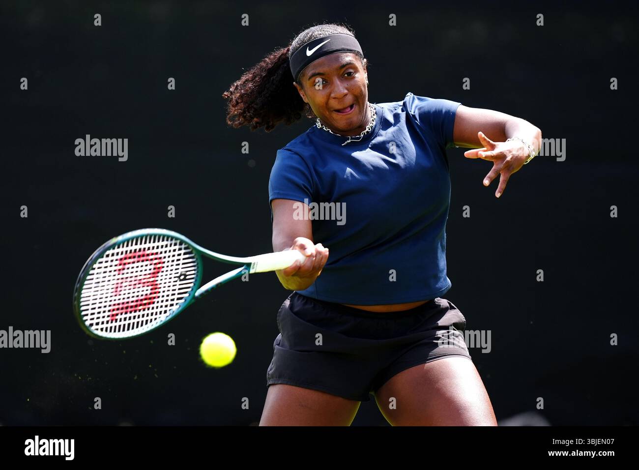 Hailey Baptiste during the Women's Qualifying Round 1 match against Laura Siegemund during the second qualifying day for the Lexus Nottingham Open at the Lexus Nottingham Tennis Centre, Nottingham. Picture date: Sunday June 15, 2025. Stock Photo