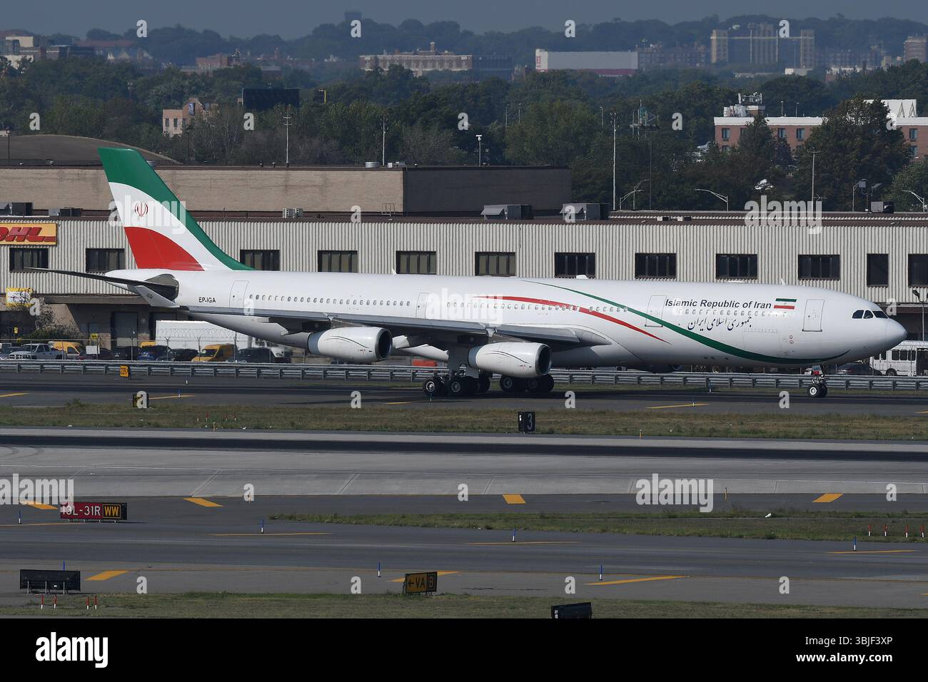 GOVERNMENT OF THE ISLAMIC REPUBLIC OF IRAN AIRBUS A340-300 EP-IGA Stock Photo