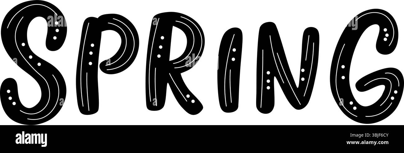 Modern spring lettering design. Hand drawn design for banner, flyer ...