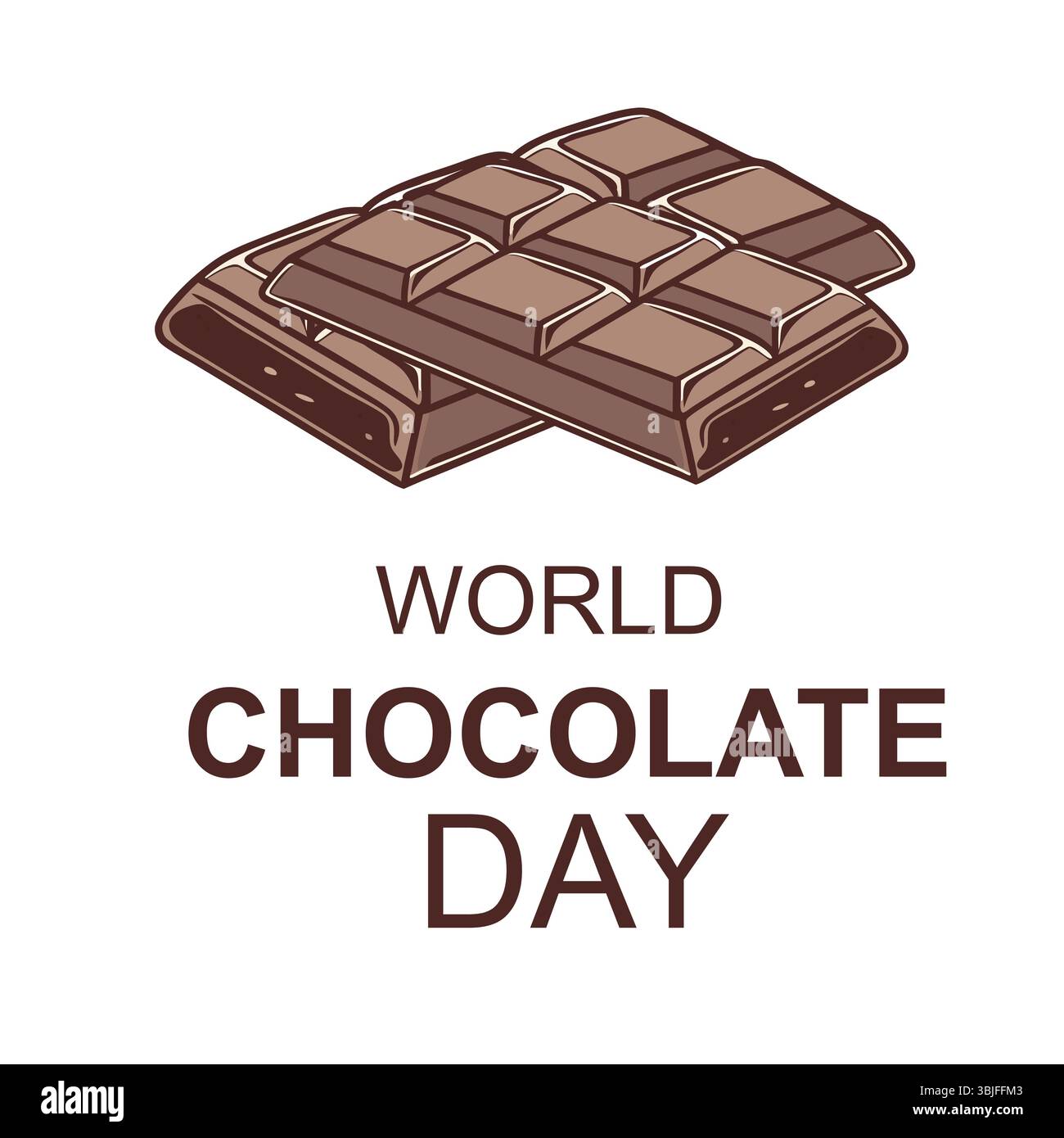 Chocolate Bar Poster with Melting Drip for World Chocolate Day Stock ...