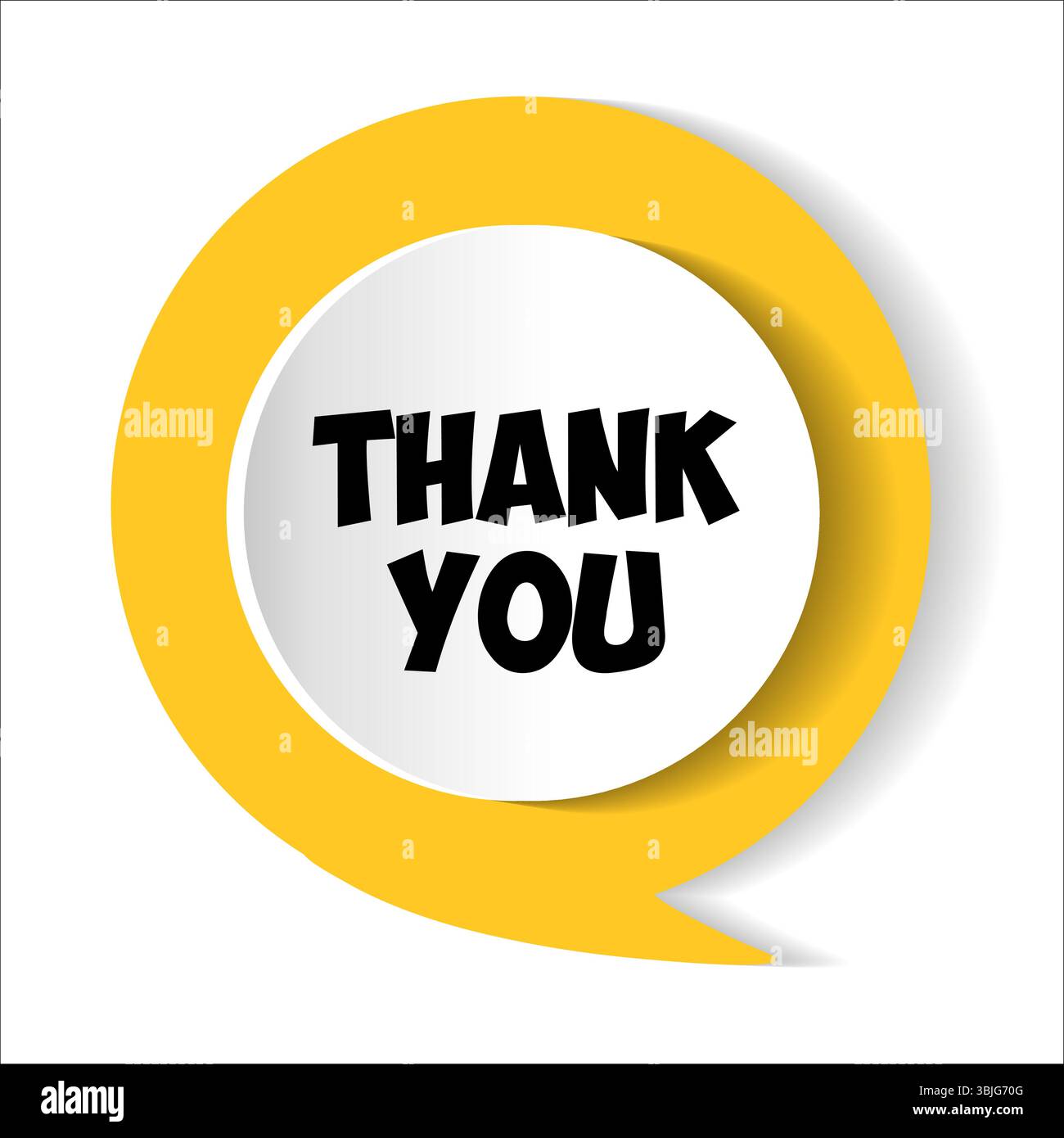 Thank You message in speech bubble Stock Vector