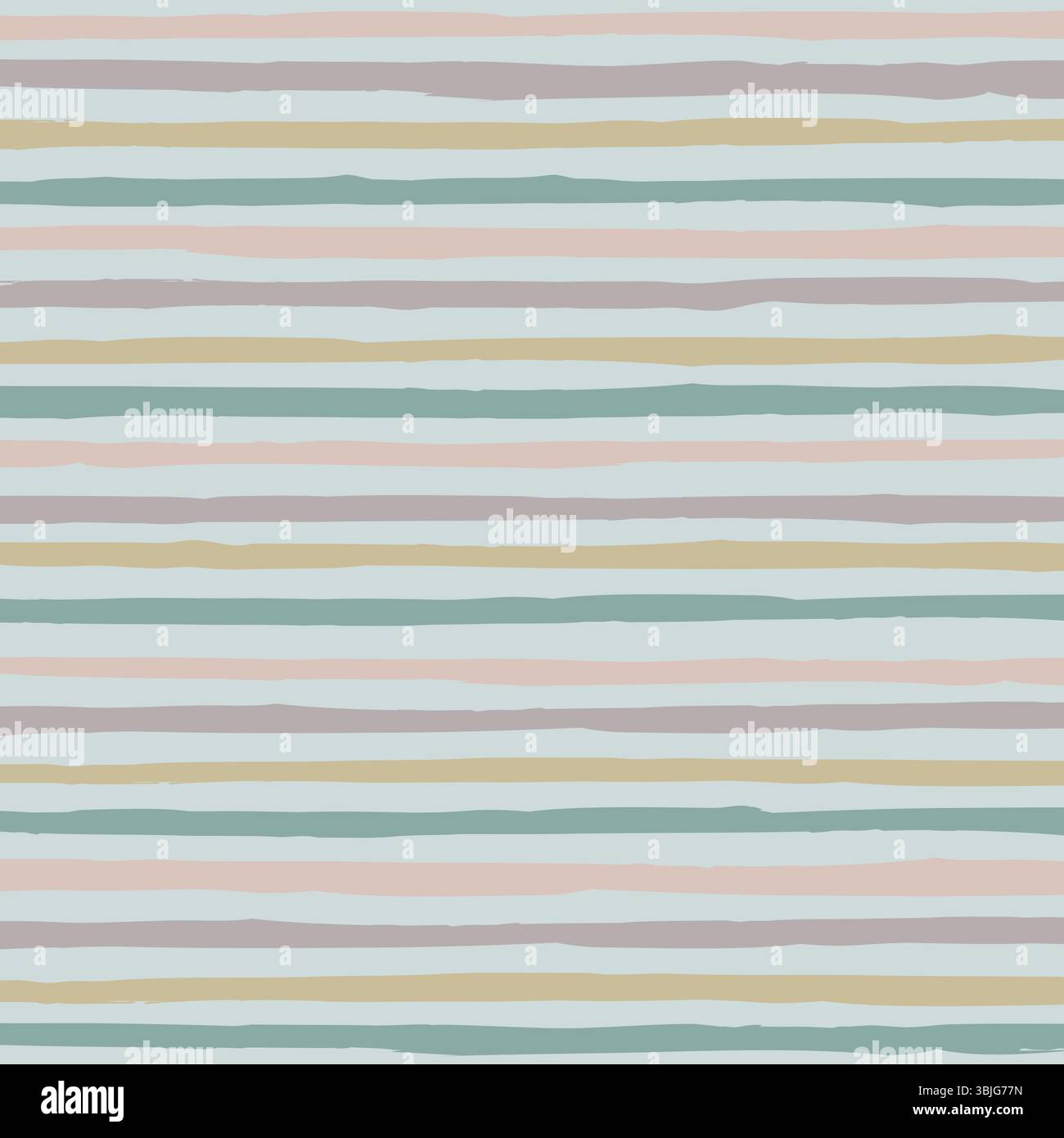 Colorful hand drawn horizontal stripes pattern Stock Vector