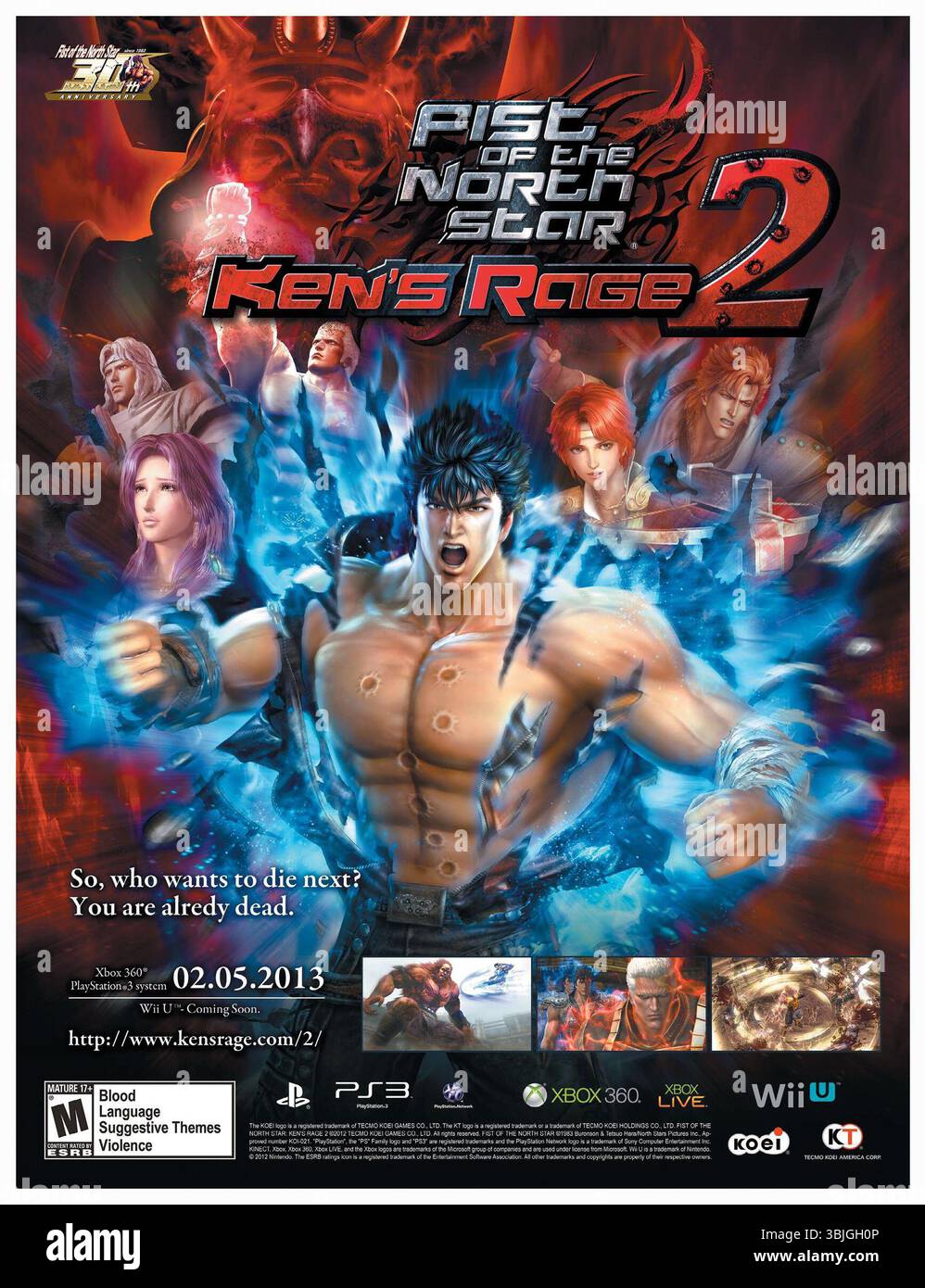 Ken Rage Charts 2013 Fist of the North Star: Ken's Rage 2 video game by Koei ad ...