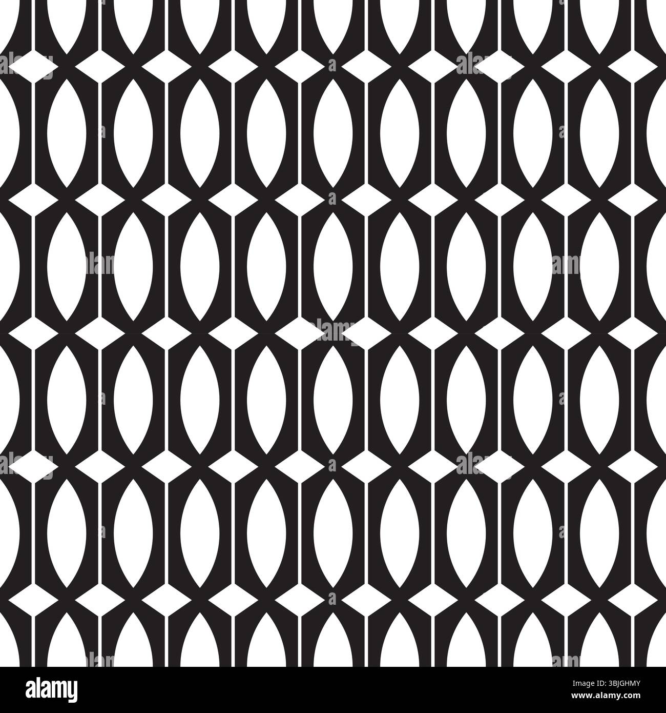 Seamless vintage abstract geometric decorative curve pattern Stock Vector