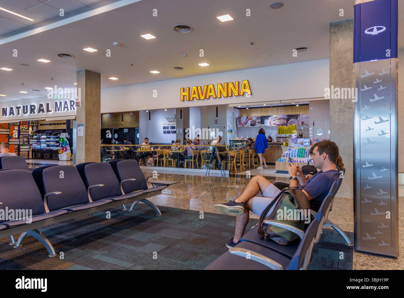 Puerto Iguazu, Misiones, Argentina - May 18th, 2025: Havanna store at the Iguazu Falls International Airport. Stock Photo