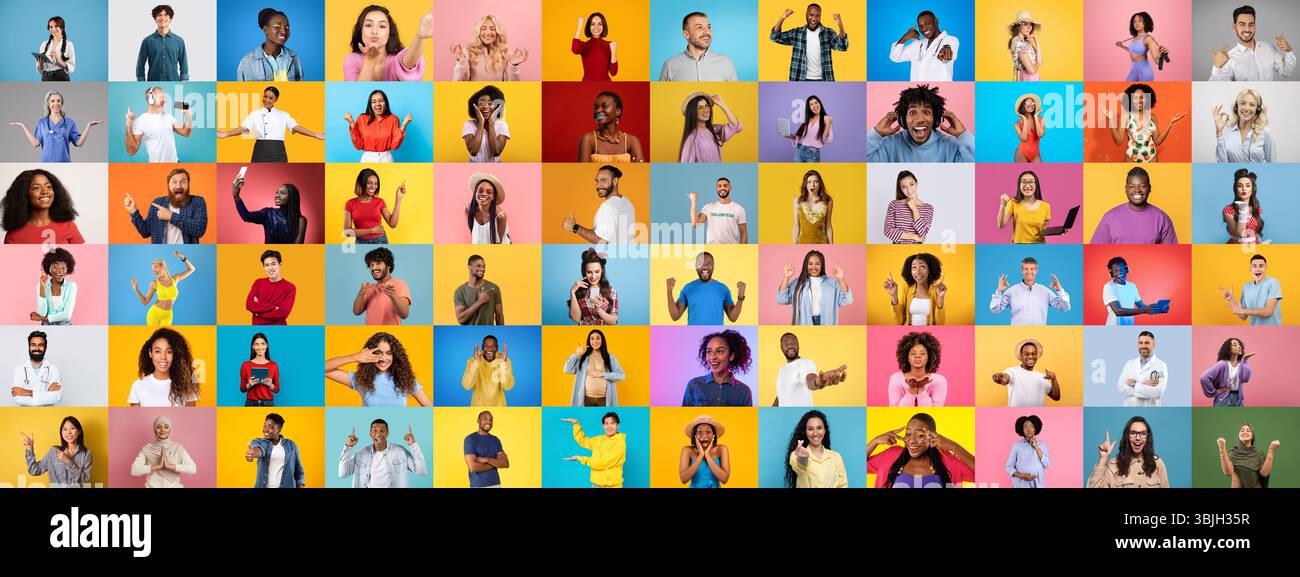 Diverse faces in joyful hi-res stock photography and images - Alamy