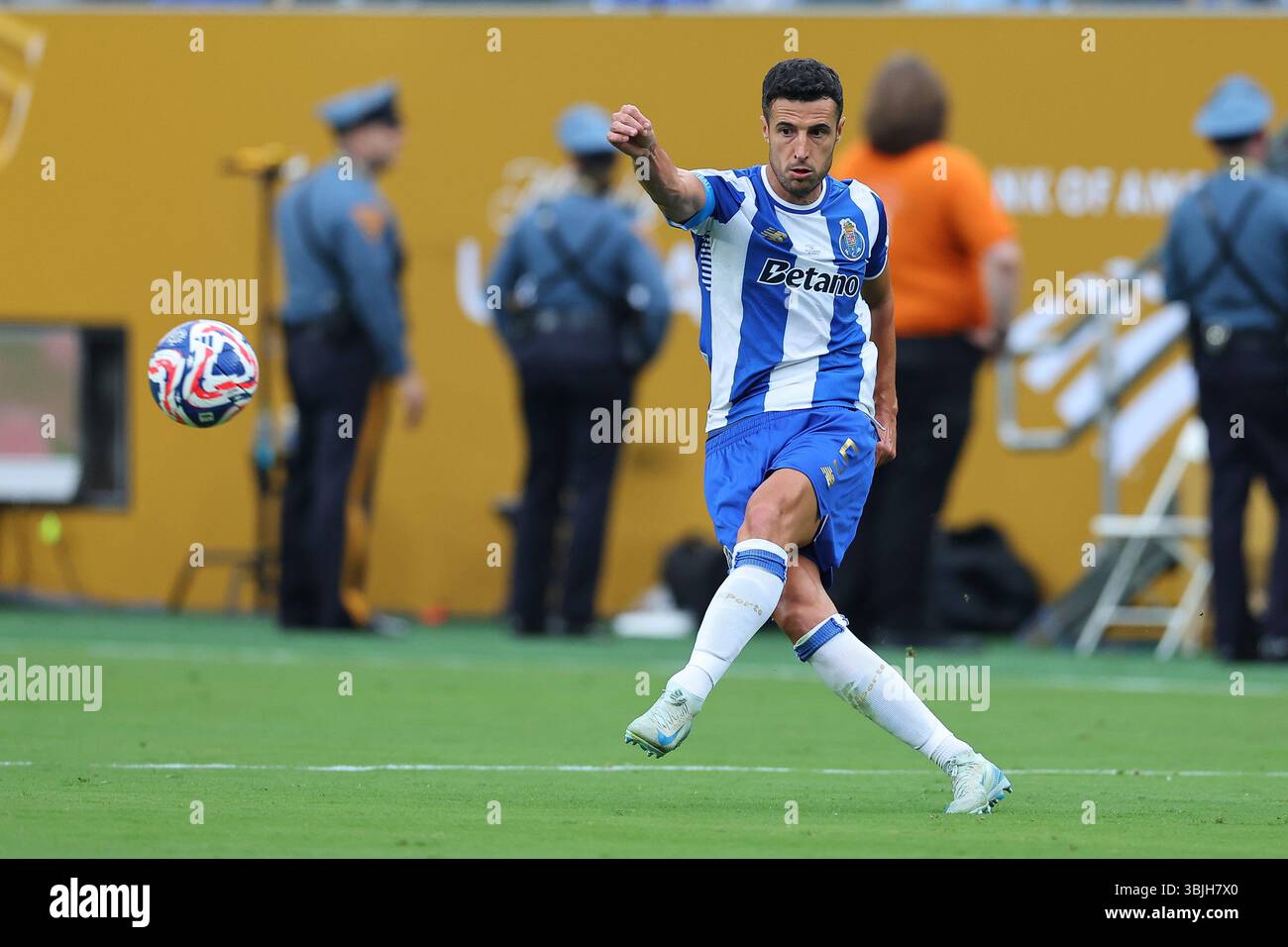 EAST RUTHERFORD, NJ - JUNE 15: Ivan Marcano #5 of FC Porto takes a free ...
