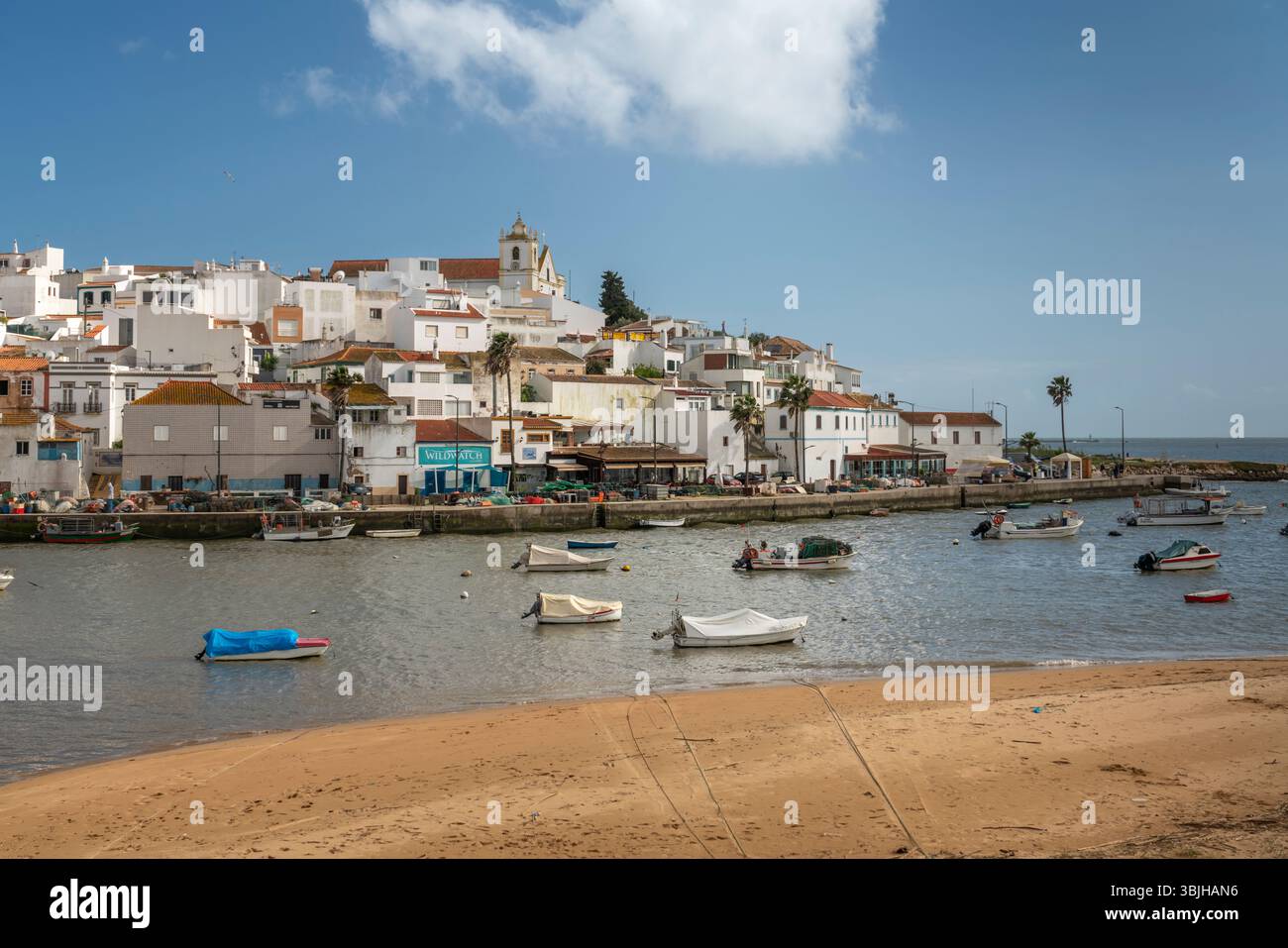 The coastal village of Ferragudo,, Algarve, Portugal, Europe. Stock Photo