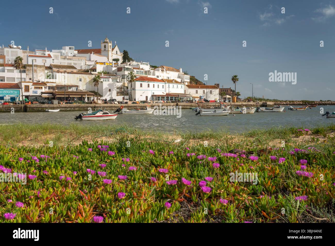 The coastal village of Ferragudo,, Algarve, Portugal, Europe. Stock Photo