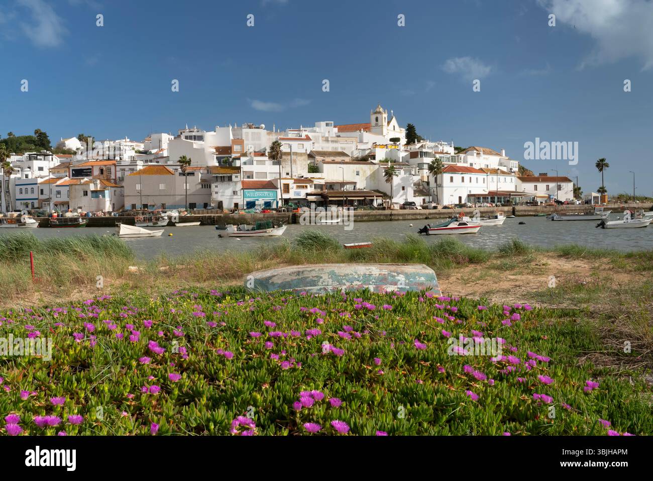 The coastal village of Ferragudo,, Algarve, Portugal, Europe. Stock Photo