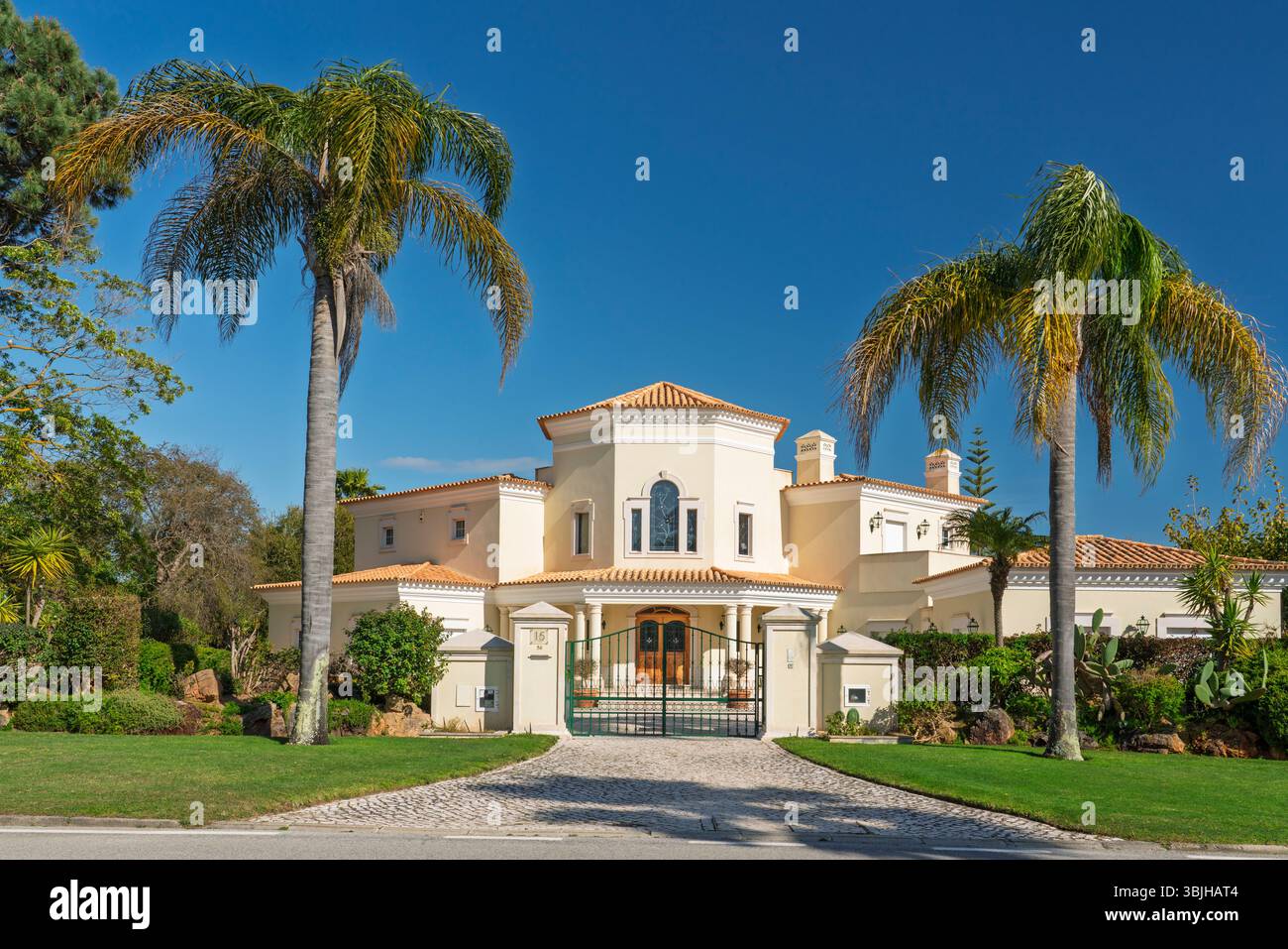 A large mansion in Faro, Algarve, Portugal, Europe. Stock Photo