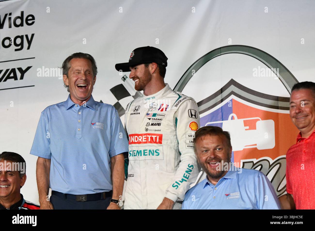 MADISON, IL - JUNE 15: Winning driver Kyle Kirkwood (#27 Andretti ...