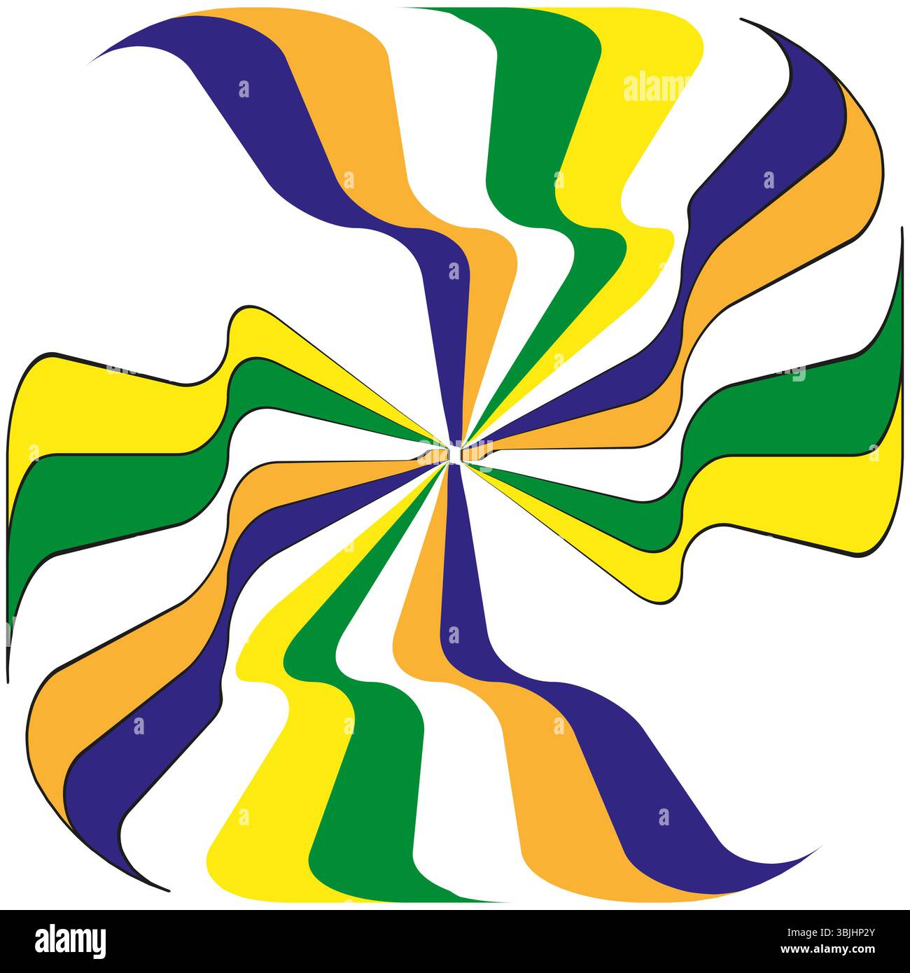 Twisted arc icon. Multicolor curve figure. Abstract wave shape. Vector ...