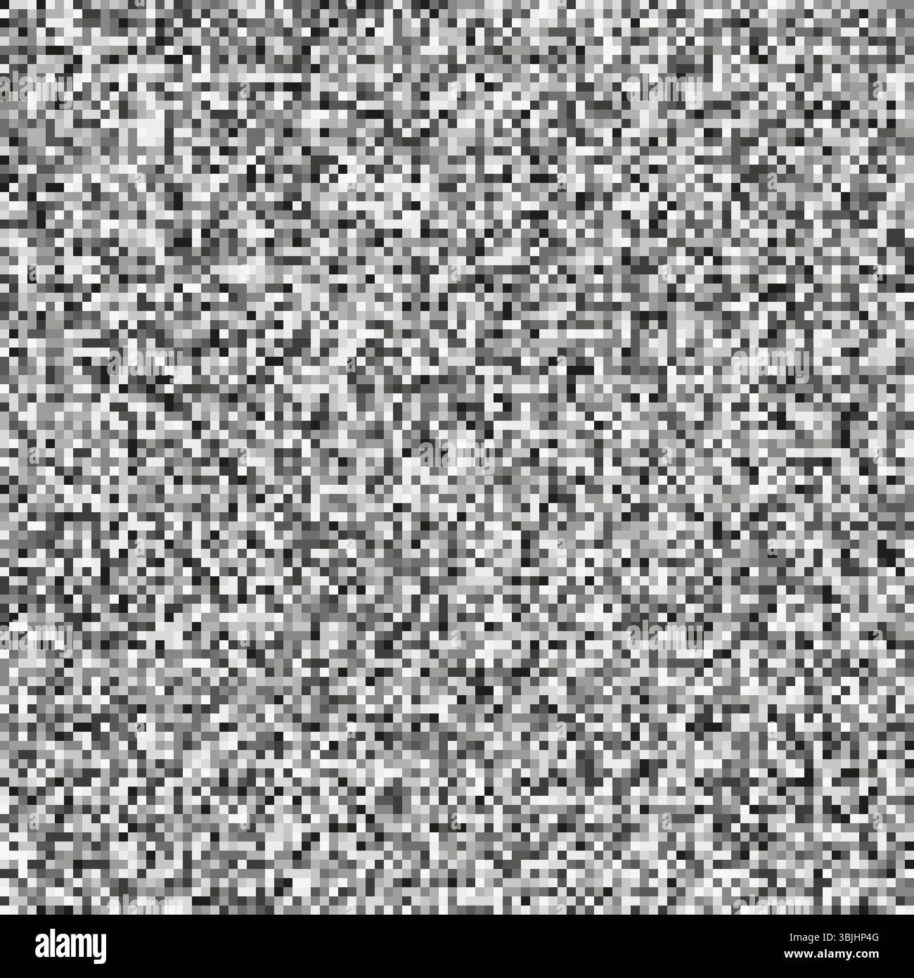 Black white noise. Grayscale pixel texture. Random square pattern. Abstract digital static. Stock Vector