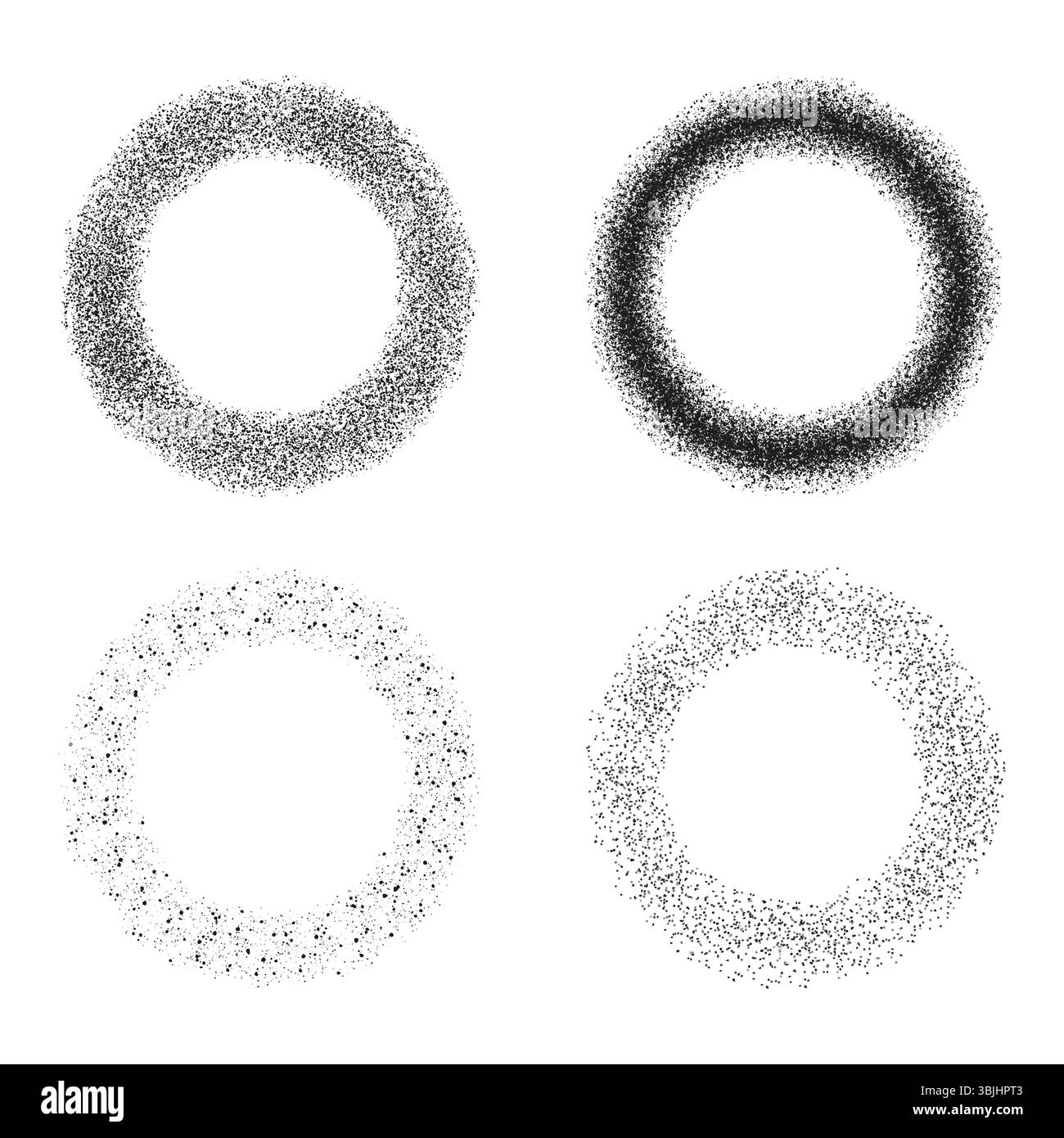 Dotted ring vector. Circular fade outline. Monochrome halftone texture ...