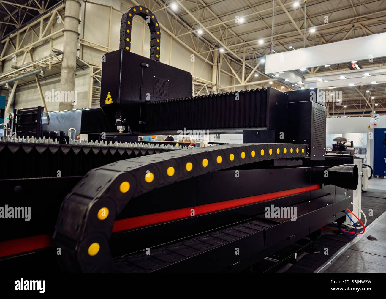 Modern industrial machine with advanced features showcased at a trade ...
