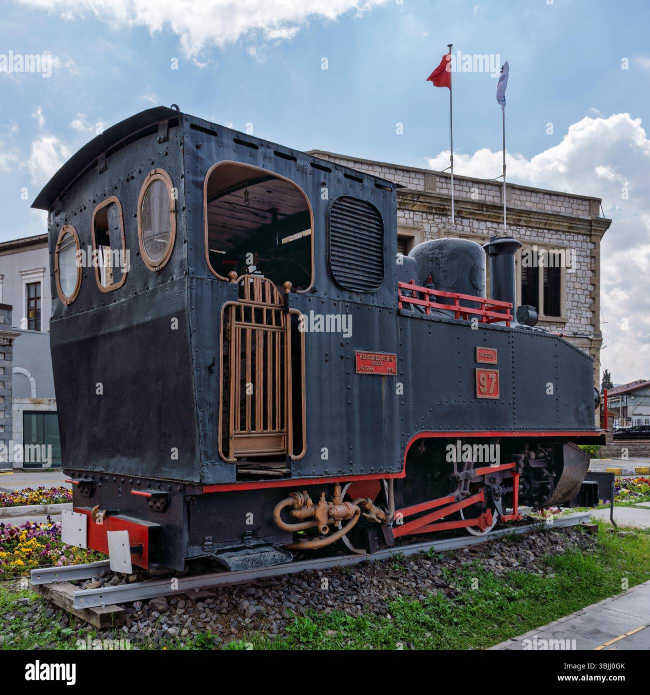 Izmir, Turkey - April 6, 2025: Historic TCDD steam locomotive No. 97 ...