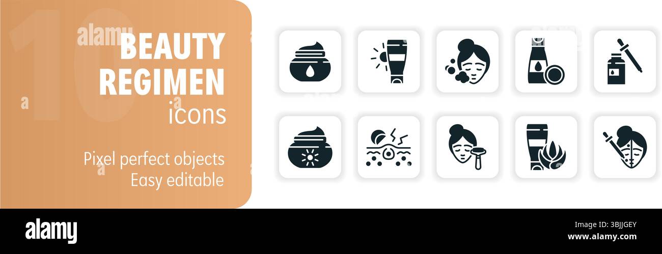 Skincare routine icons featuring hi-res stock photography and images ...
